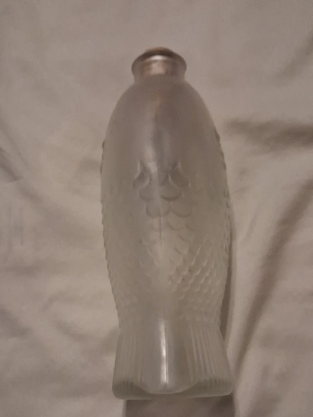Frosted Fish-Shaped Glass Bottle - Doctor Sisson's Bitter Style